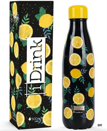 Garrafa termica I-Drink em Aço Lemon (500ML)  ref.ID0071