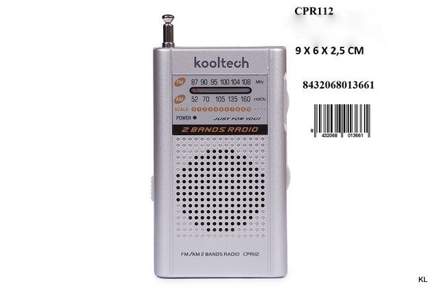 Mini Radio de Bolso 9x6cms ref.CPR112