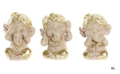 Figura Ganesh em Resina 7.5x6.5x9cms ref.FD203274D-Pack de 3 uni
