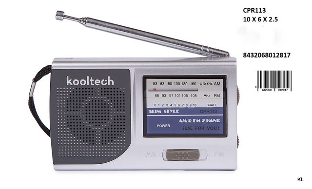 Mini Radio de Bolso 10x6cms ref.CPR113