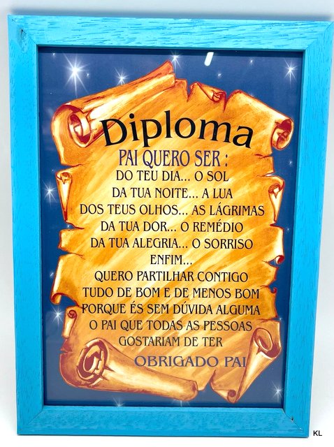 Diploma c/Moldura A4 Dia do Pai ref.5022853/6