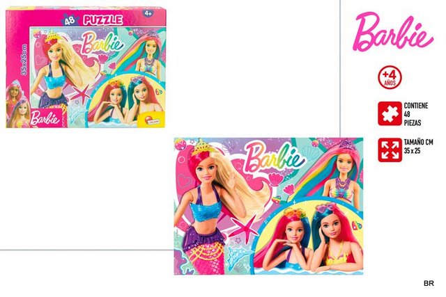 Puzzle Barbie 48 Peças 35x25cms ( +4 Anos) ref. 47225
