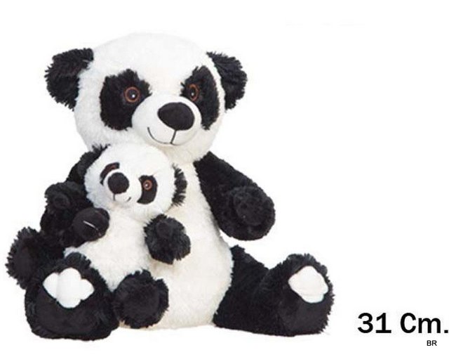 Peluche Panda c/Filho 30cms ref. 13416
