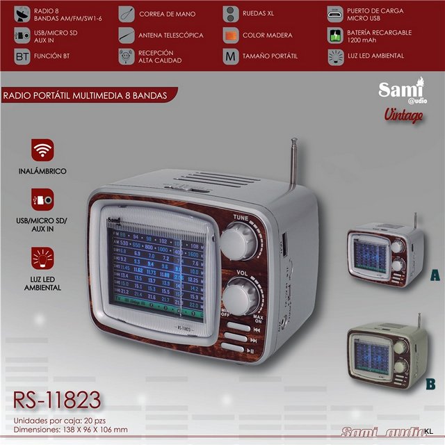 Radio Sami Multimedia Vintage usb ref.RS11823