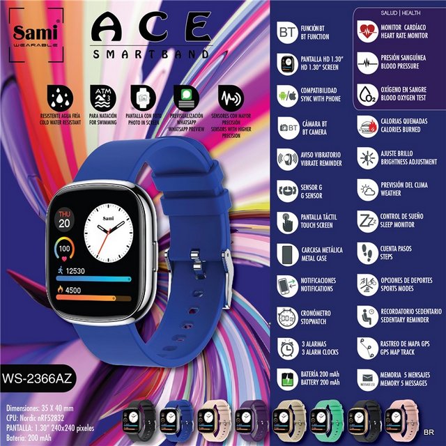 Smart Watch Sami "Ace" ref.WS2366AZ (Azul)