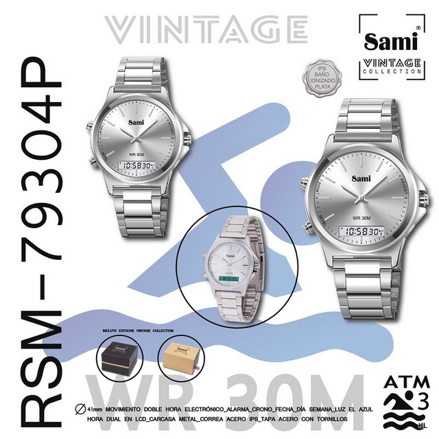 Relogio Sami Digital Vintage ref.RSM79304P