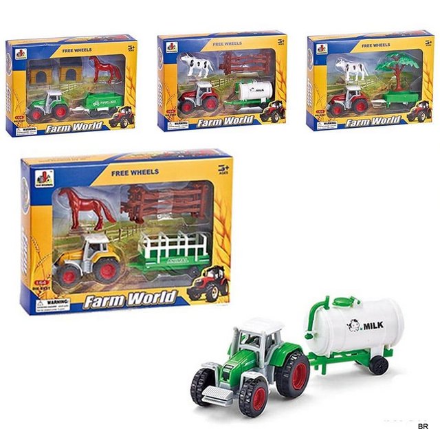 Brinquedo tractor c/Acesso. 20x15cms ref.56991--pack de 2 unid.