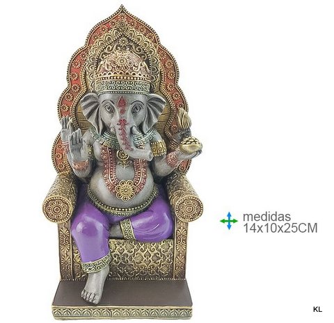 Figura Ganesha Resina 14x10x25cms ref.GR76244