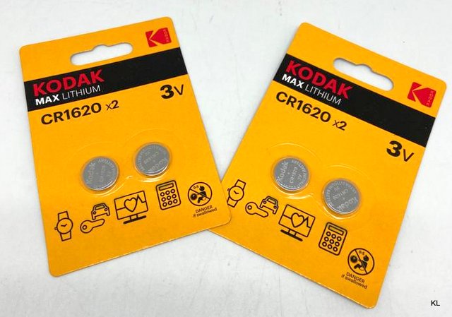 Ctz c/2 Pilhas Kodak CR1620--Pack de 2 ctz