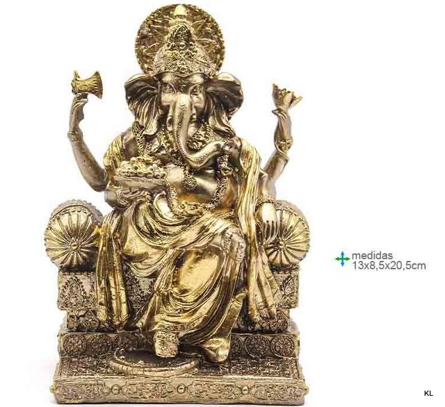 Figura Resina Ganesha 13x8.5x20.5cms ref.GR75137