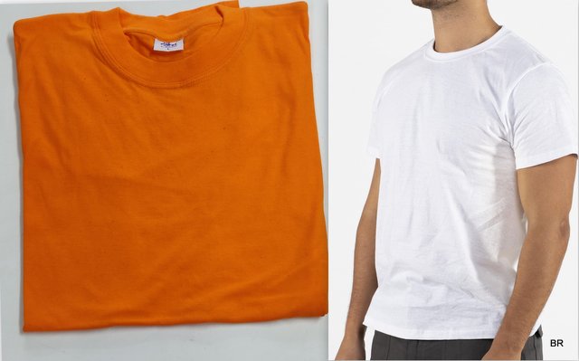 T-Shirt 150Gr. (100% Algodão) tam. L -- Ref. 50711(cor laranja)