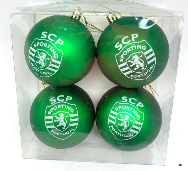 Conjunto 4 Bolas de Natal Sporting CP ref.XS010