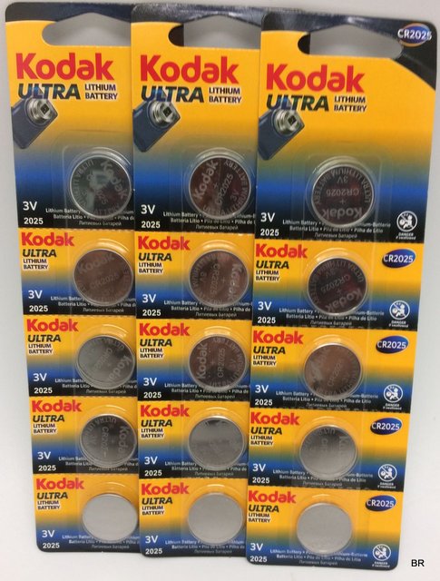 Pilhas Kodak (5 Unidades) ref. CR2025--pack de 3 ctz