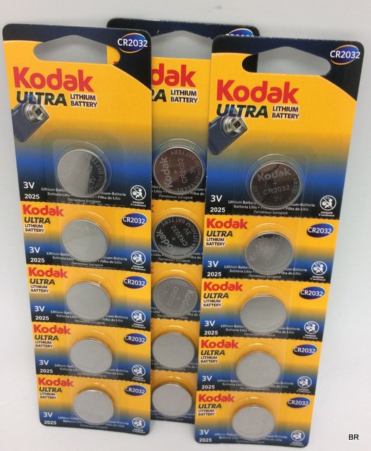 Pilhas Kodak (5 Unidades) ref. CR2032--pack de 3 ctz