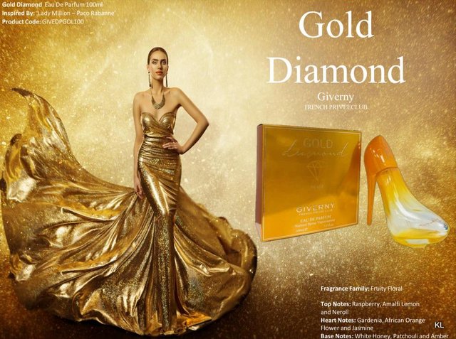 Perfume Sapato Gold Diamond 100ml ref. GOL100