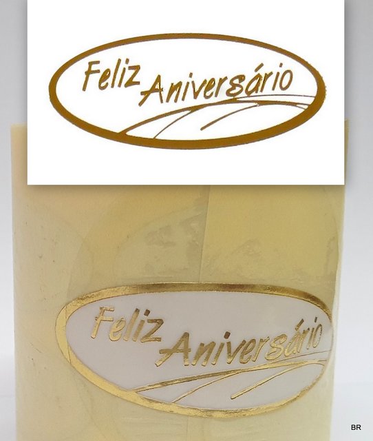 Rolo 200 Etiquetas Feliz Aniversario ref. 1020339FA