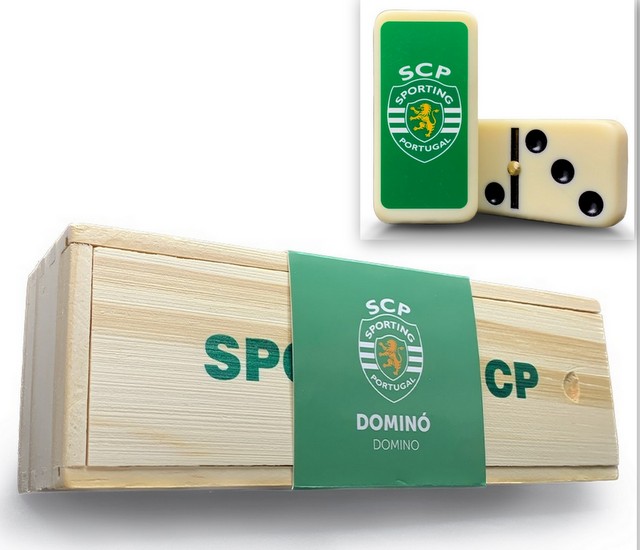 Domino em Pedra Sporting CP cx Madeira ref. SD001