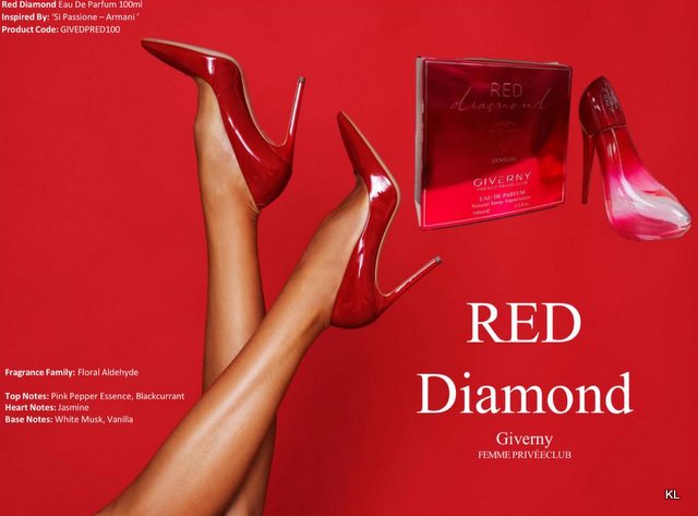 Perfume Sapato Red Diamond 100ml ref. RED100