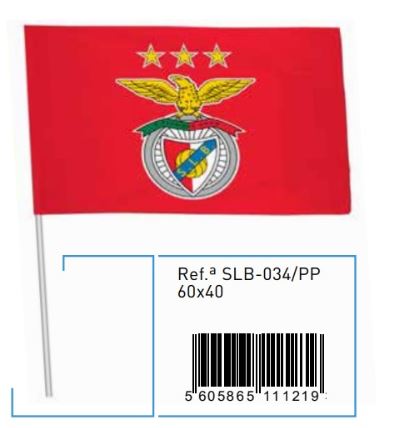 Bandeira c/Pau SL Benfica 40x60cms ref. SLB034PP