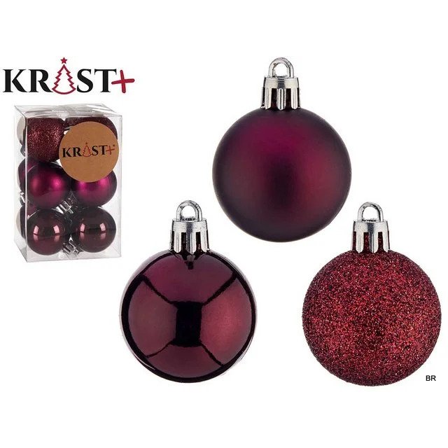 Conjunto 12 Bolas de Natal PVC 4cms Ref. 91211