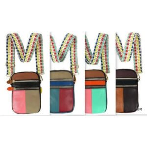 Malinha/ Bolsa tiracole em Pele Multicor 19x12x4cms ref. MF781