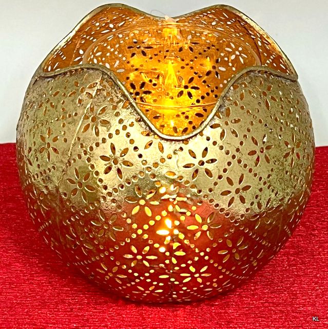 Porta Vela Metal 14x14x11cms ref.PV216057