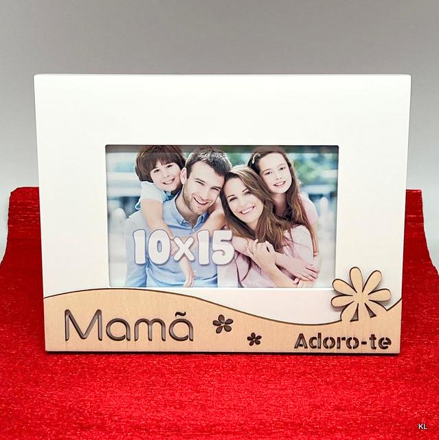 Moldura Dia da Mãe Madeira 10x15cms ref. MN3346PT