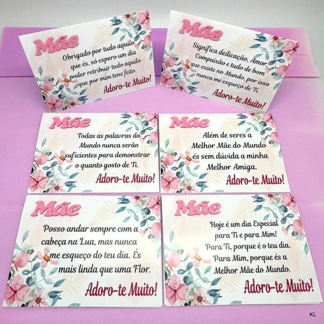 Pack de 6 Postais Dia da Mãe 10x15cms  ref. 5016621
