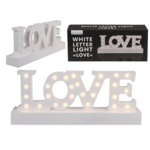 Letras LOVE Led 30x12cms ref.220340 (funciona a pilhas)