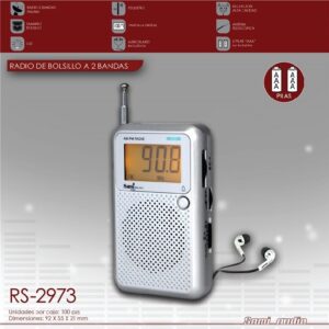 Radio transístor  a Pilhas  9x6x21cms Ref. RS2973