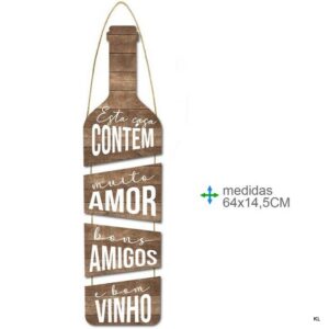 Placa de Parede MDF 64x14,5cms ref.BD77259