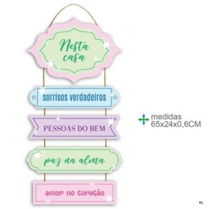 Placa de Parede MDF 65x24cms ref.BD77934