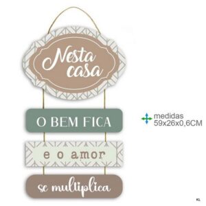 Placa de Parede MDF 59x26cms ref.BD77935