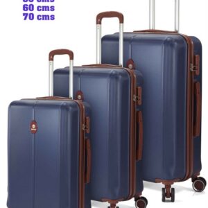 Conjunto de 3 Trolley Fibra 50/60 e 70cms ref. BZ5776 cor: Azul