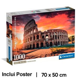 Puzzle 1000 Peças 70x50cms + Poster Roma ref.CE39985