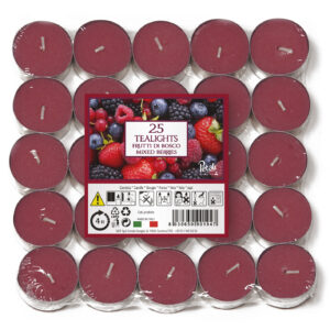 Vela TeaLight 25 Unidades Frutos Vermelhos ref.74046