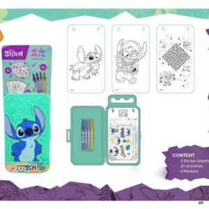 Stitch Estojo com Marcadores p/Colorir ref.ST252262