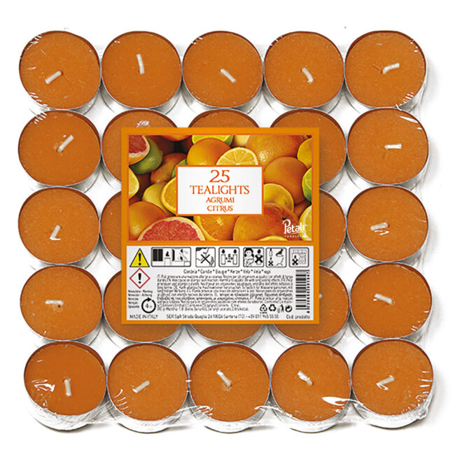 Vela TeaLight 25 Unidades Citrus ref.28432