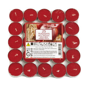 Vela TeaLight 25 Unidades Maça e Canela ref.30305