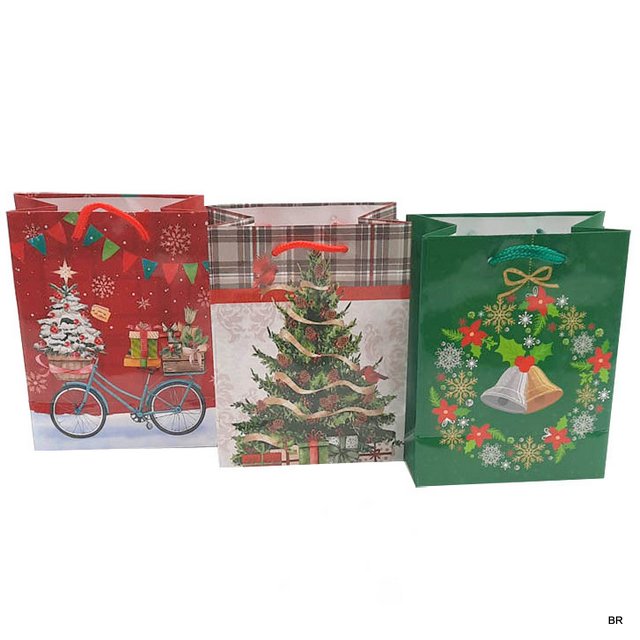Pack de 12 Sacos Natal peq. 14x11cms ref.20443