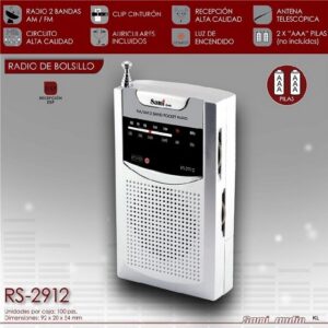 Radio transistor AM/FM 9.5x5.5cms ref.RS2912