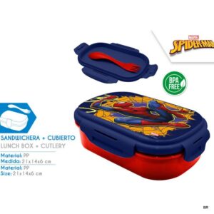 Sandwicheira Homem Aranha com talher ref. SP50071