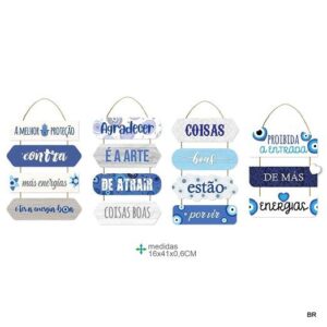 Pack de 4 Placas de Parede MDF 16x41cms ref.BD78537