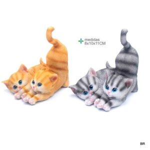 Pack de 2 Gatos Resina 8x10x11cms ref.GR78065