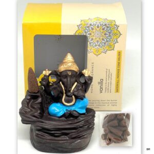 Suporte Incenso Cone Ganesh 13cms Baunilha (Cones Incluídos) ref.DA219345
