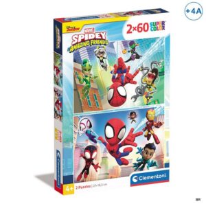 Puzzle Spidey 2x60peças + 4Anos 27x18,5cms ref.CE21625