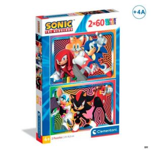 Puzzle Sonic 2x60peças + 4Anos 27x18,5cms ref.CE24821