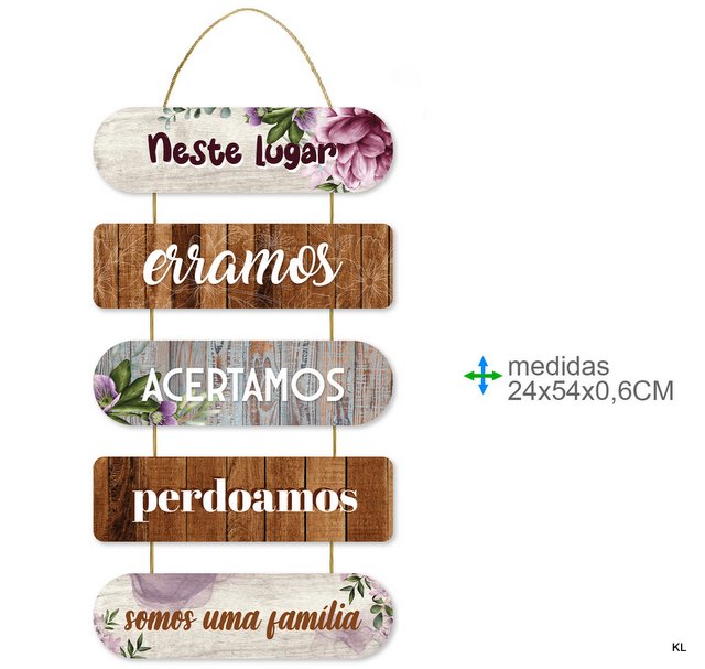 Placa de Parede 24x54cms ref. BD78542