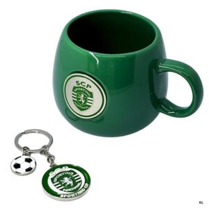 Conjunto Caneca com Badge + Porta Chaves Sporting CP ref. SM017