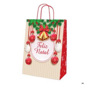 Pack de 12 Sacos Natal-Feliz Natal- 24x12x31cms ref. 1025277